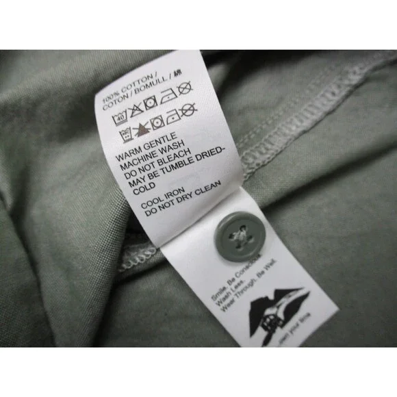 Flylow Shirt Adult Medium M Green Cotton Long Sleeve Casual Button Up Mens - Picture 7 of 11